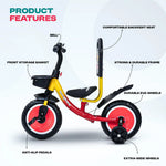 Baybee Velix Trike Cycle for Kids Smart Balanced Baby Tricycle with Backrest & Storage BAYBEE