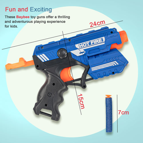 Baybee Funbee Musical Gun Toys for Kids, Toy Gun with Moving Gears, Music & Led Light |Battle Fight Game Toys for Kids |Fun Target Shooting Gun | Toy Guns for Kids Boys 2+ Years (Foam Gun) BAYBEE