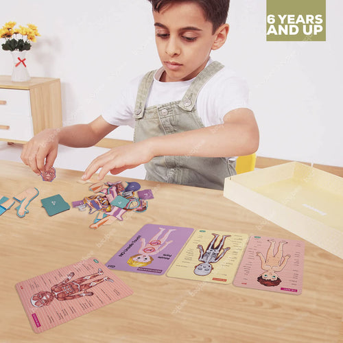 Baybee Wooden Human Body Parts Structure Jigsaw Puzzle Set for Kids Toys BAYBEE