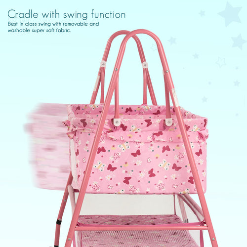 BAYBEE Arise Baby Swing Cradle for Baby with Mosquito Net, Palna Jhula for Baby BAYBEE