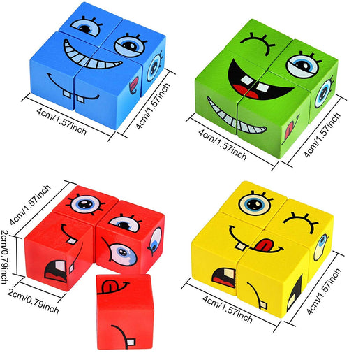 Baybee Wooden 3D Expression Puzzle Building Blocks for Kids BAYBEE