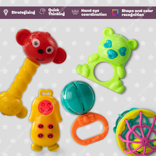 Baybee 5 Pcs Baby Toys Rattles Set for Babies BAYBEE