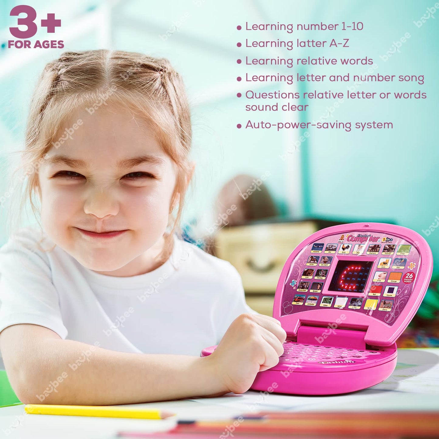 BAYBEE Electronic Educational Computer Laptop Toys for Kids.