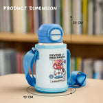 Baybee 2 in 1 PandaPlunge Baby Sipper Bottle with Straw for Kids Sipper Water Bottle (550ml) BAYBEE