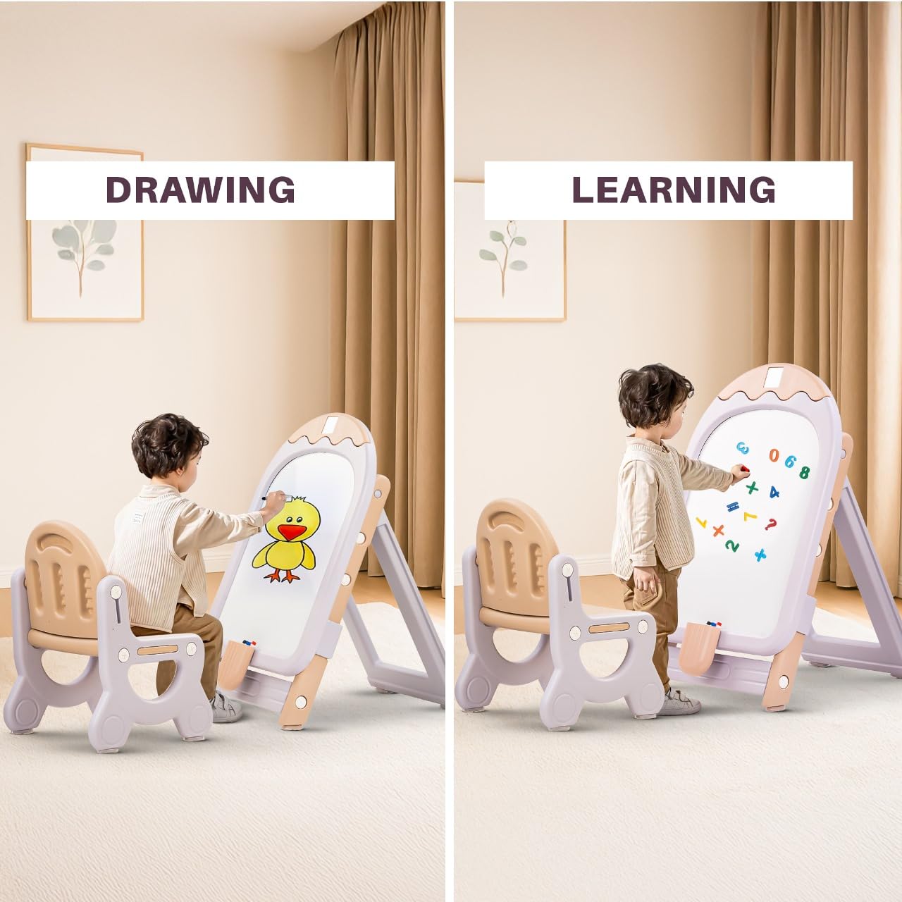 Baybee Kids Magnetic Drawing Board with Whiteboard & Storage Tray BAYBEE