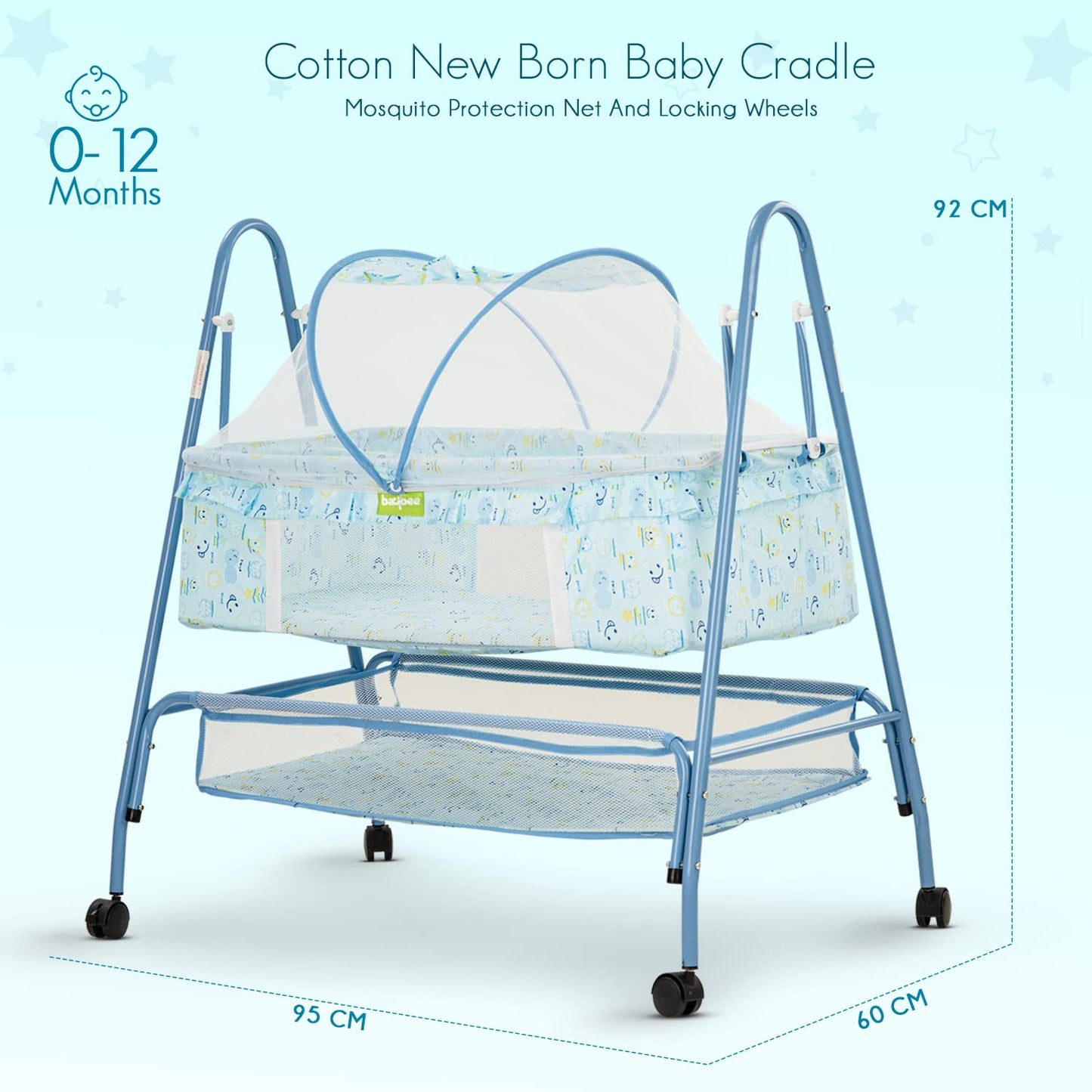 BAYBEE Arise Baby Swing Cradle for Baby with Mosquito Net, Palna Jhula for Baby