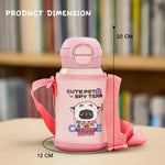 Baybee 2 in 1 PandaPlunge Baby Sipper Bottle with Straw for Kids Sipper Water Bottle (550ml) BAYBEE