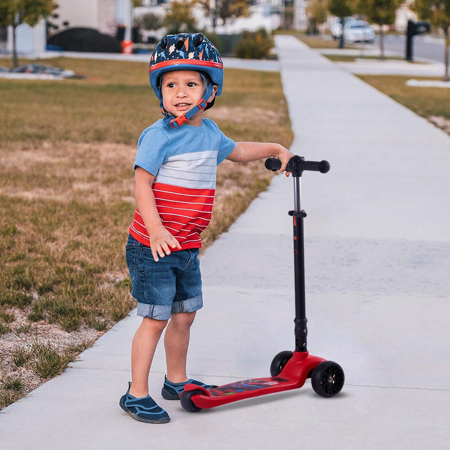 Baybee Speed Force 3 Wheel Kids Skate Scooter with Flashing LED PU Wheels