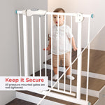 Baybee Auto Close Baby Safety Gate for Kids, Extra Tall Baby Fence Barrier Dog Gate with Easy Walk-Thru Child Gate | Baby Gate for House, Stairs, Door | Safety Gate for Baby (Green 75-85cm)