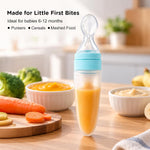 Baybee Silicone Food Squeeze Feeder Anti-Colic & BPA Free with Spoon for Infants Baybee India