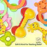 Baybee 5 Pcs Baby Rattles Teether Toys Set for Babies BAYBEE