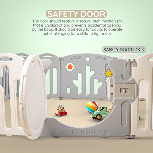 Baybee Lion Kids Playpen for Babies Foldable Baby Play Area Indoor Setup (16 Panels) BAYBEE