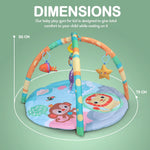 Joyful Juniors 2 in 1 Cotton Playgym with Rattle for Babies - Round Shape Baybee India