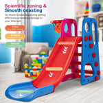 Baybee Garden Swing & Slider for Kids | Plastic Baby Slide Cum Swing Combo with Baby Basket Ball Toy for Home/Indoor/Outdoor