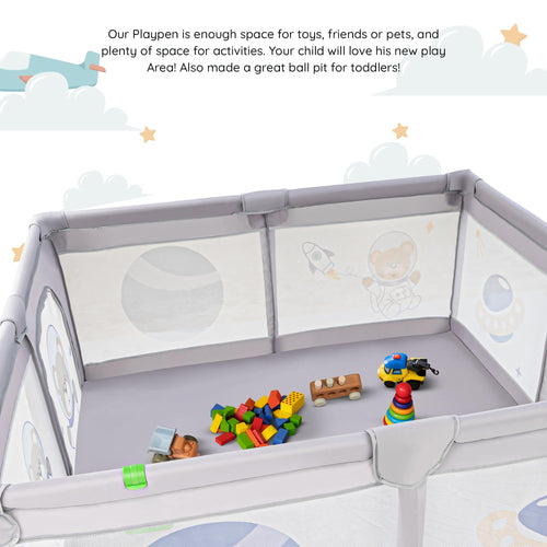 Baybee Playard Playpen for Kids, Smart Folding & Portable Baby Activity with Safety Lock & Suction Cup BAYBEE