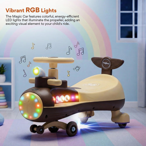 Baybee Diver Baby Swing Cars for Kids Twister Ride on Kids Car with RGB Lights - Baybee India
