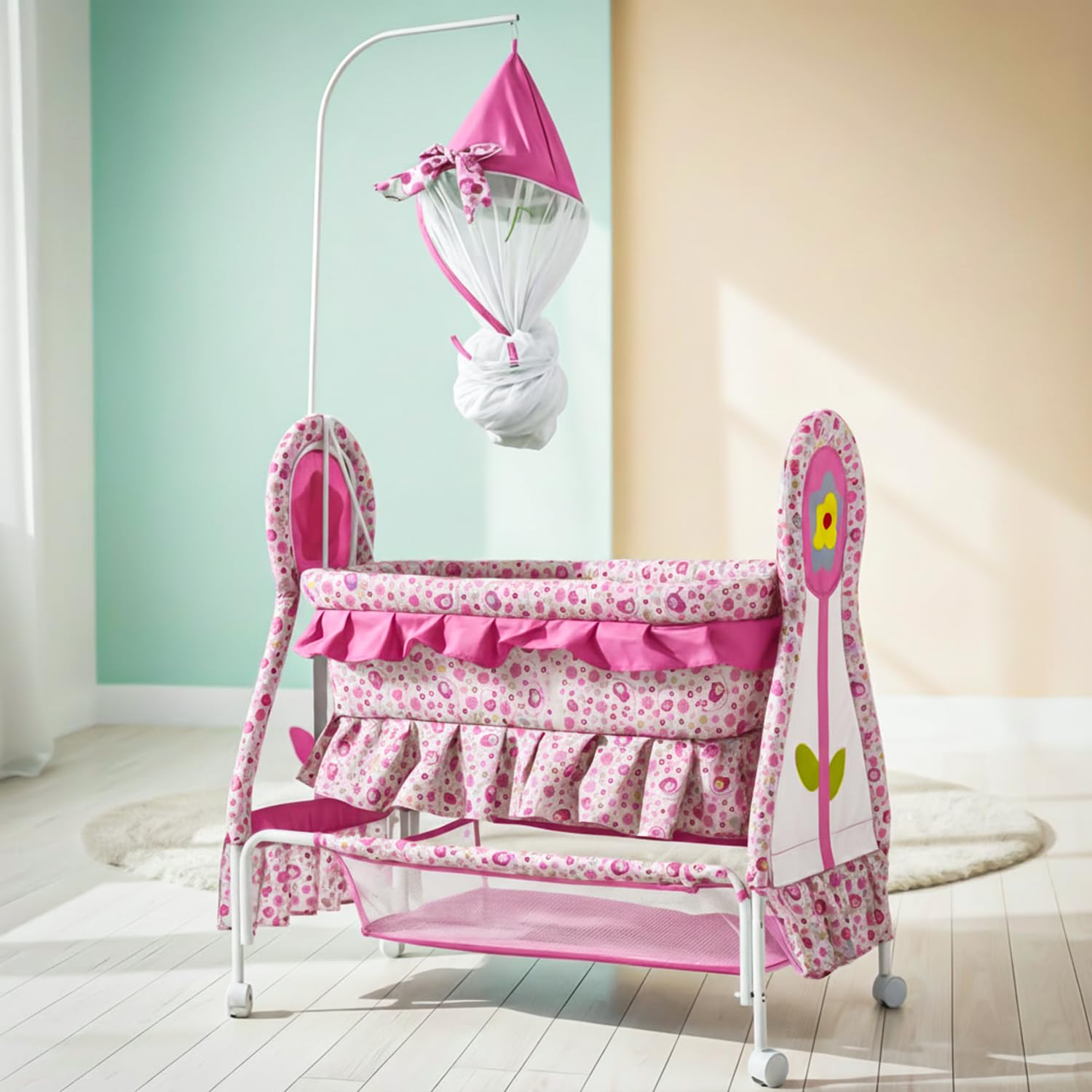 Baybee Baby Swing Cradle with Mosquito Net Infant Jhula & Palna for Newborns