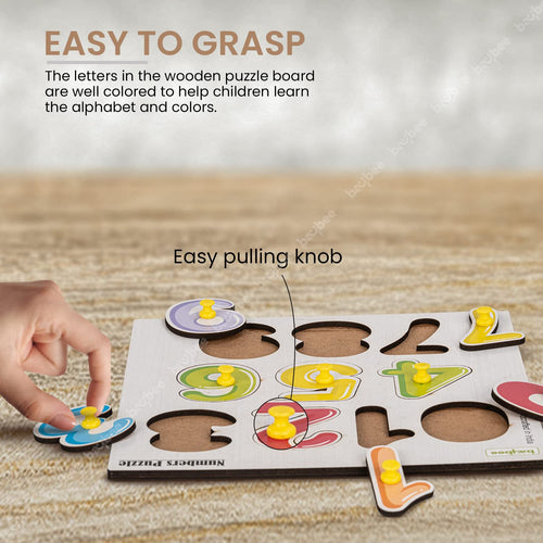 Baybee Wooden Numbers Puzzles Game for Kids Toys 0-9 Number Peg Brain Games Puzzle for Kids BAYBEE