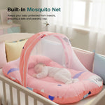 Baybee SafeDreams Series Baby Bedding Set for New Born Baby Mosquito Net & Neck Pillow, Sleeping Nest BAYBEE