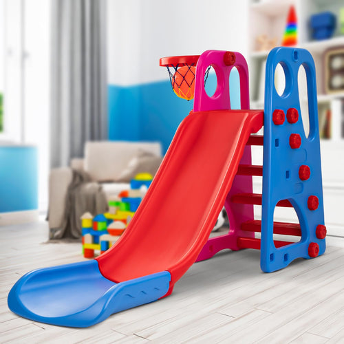 Baybee Garden Swing & Slider for Kids | Plastic Baby Slide Cum Swing Combo with Baby Basket Ball Toy for Home/Indoor/Outdoor BAYBEE