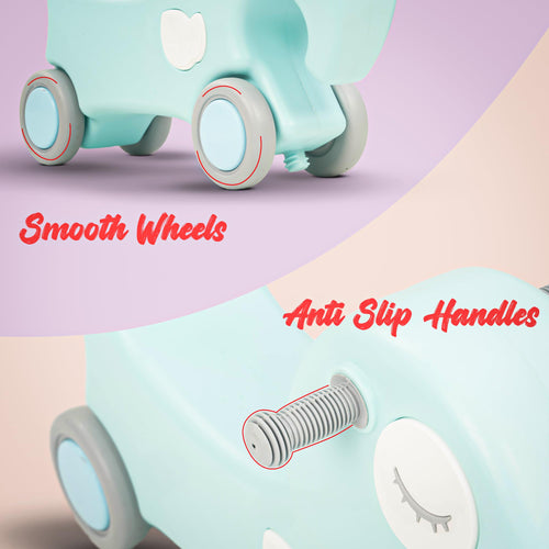 Baybee 2 in 1 Baby Horse Push Ride on Car with Rocker for Kids with Anti slip Handle (Horse) BAYBEE