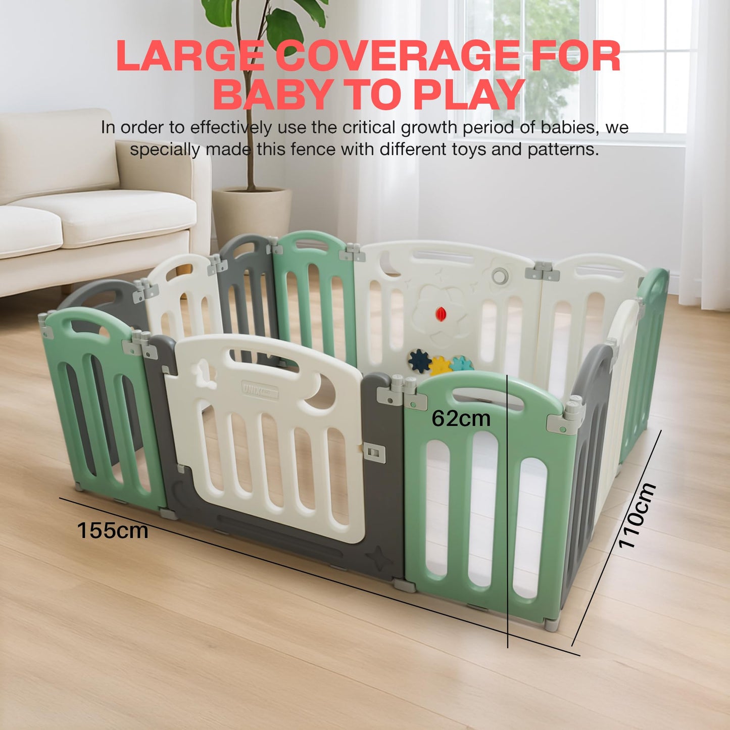 Baybee Totscape Kids Playpen for Babies Baby Play Area Indoor Setup BAYBEE