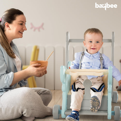 Baybee 3 in 1 Puppy Baby Rocking Chair for Kids | Baby Rocker Rider Toy for Kids with Food Tray, Seat Belt & Backrest BAYBEE