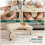 Baybee 3 in 1 High Chair with Removable Food & Toy Tray, 4 Level Height Adjustment Baybee India
