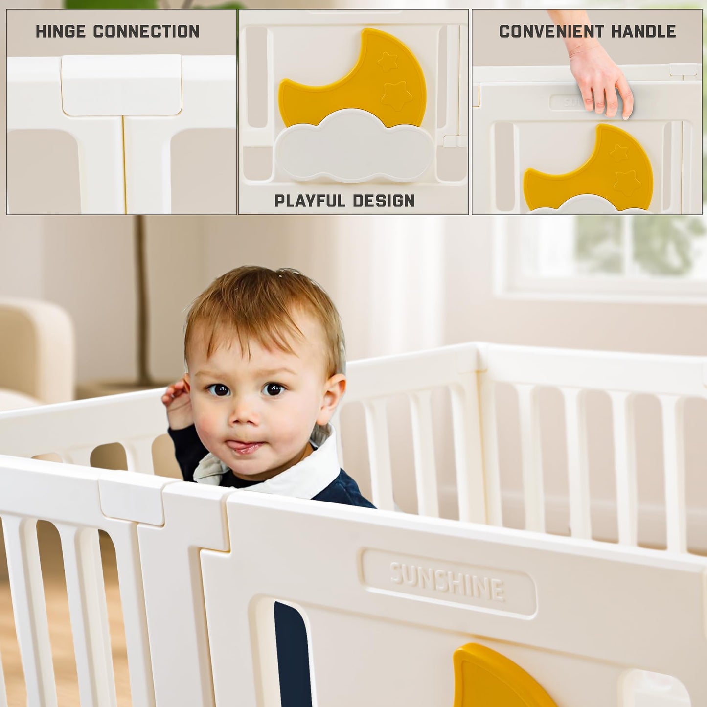 Baybee Playora Kids Playpen for Babies Baby Play Area Indoor Setup with Safety Door Lock BAYBEE