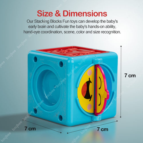 Baybee Nesting Cubes with Alphabets Stacking Block Cubes Puzzles Toys for Baby BAYBEE