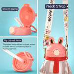 Baybee Drinking Water Bottle for School Kids with Adjustable Strap & Carry Handle (600ml) BAYBEE
