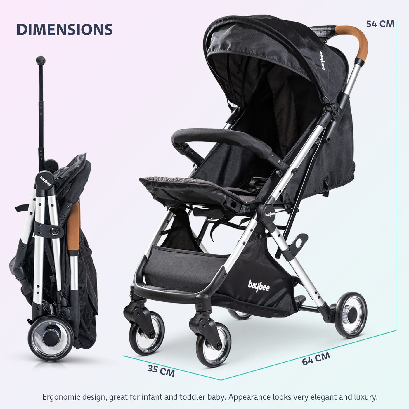 Baybee Infant Baby Pram Stroller for Babies, Foldable Baby