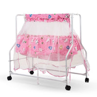 Baybee Bella Baby Swing Cradle for Baby with Mosquito Protection Net & Wheel