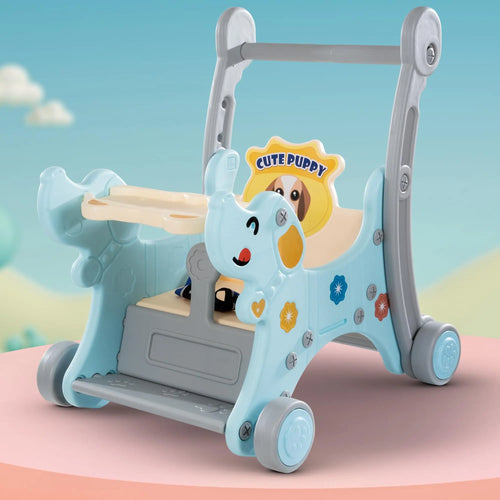 Baybee 3 in 1 Puppy Baby Rocking Chair for Kids | Baby Rocker Rider Toy for Kids with Food Tray, Seat Belt & Backrest BAYBEE