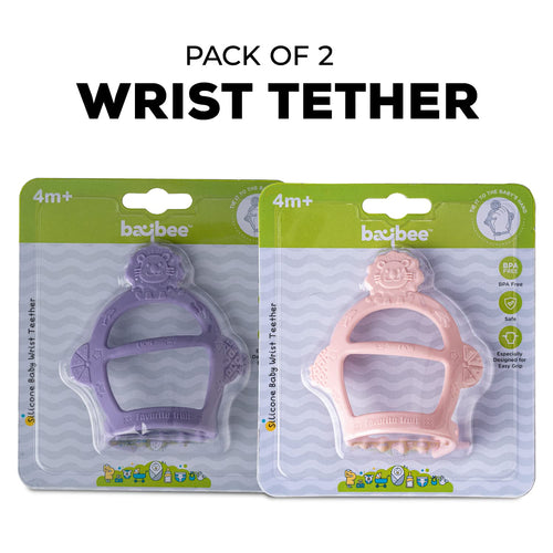 Baybee Silicone Baby Wrist Teether, BPA Free 100% Food Grade Silicone Teether for Babies BAYBEE