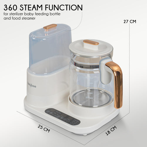 Baby Bottle Warmer & Sterilizer  with LCD Temperature Display, Smart & BPA Free Nipple BAYBEE
