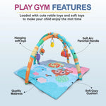 Baby Bloom 2 in 1 Cotton Playgym with Rattle for Babies - Square Shape Baybee India