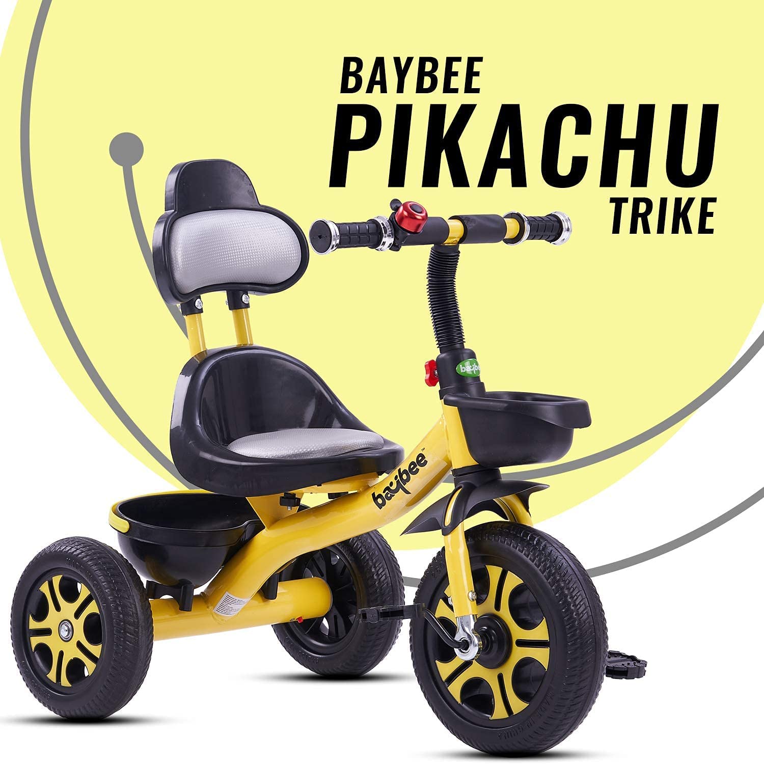 Baybee Pikachu Baby Tricycle for Kids with Eva Wheels High