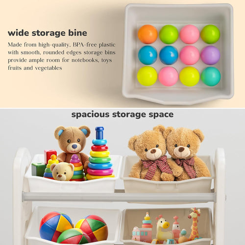 BAYBEE Toy Storage Organizer for Kids Room, Multi-Purpose Toy Storage Box with 6 Bins, Baby Storage Rack, Kids Bookshelf, Perfect for Home Play Schools & Kindergarten, Book Storage Rack for Toddlers BAYBEE