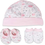 BAYBEE Pack of 3 Cotton Baby Mittens, Booties & Cap Set for New Born Baby BAYBEE