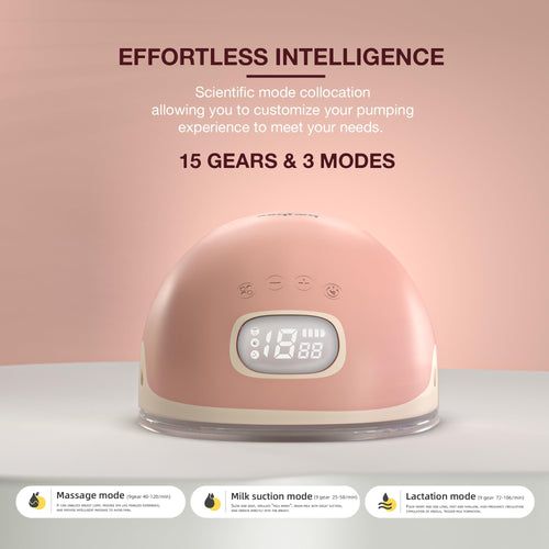 Baybee Double Wearable Electric Breast Pump | 3 Modes, 15 Suction Levels, Hands-Free, LED Display BAYBEE