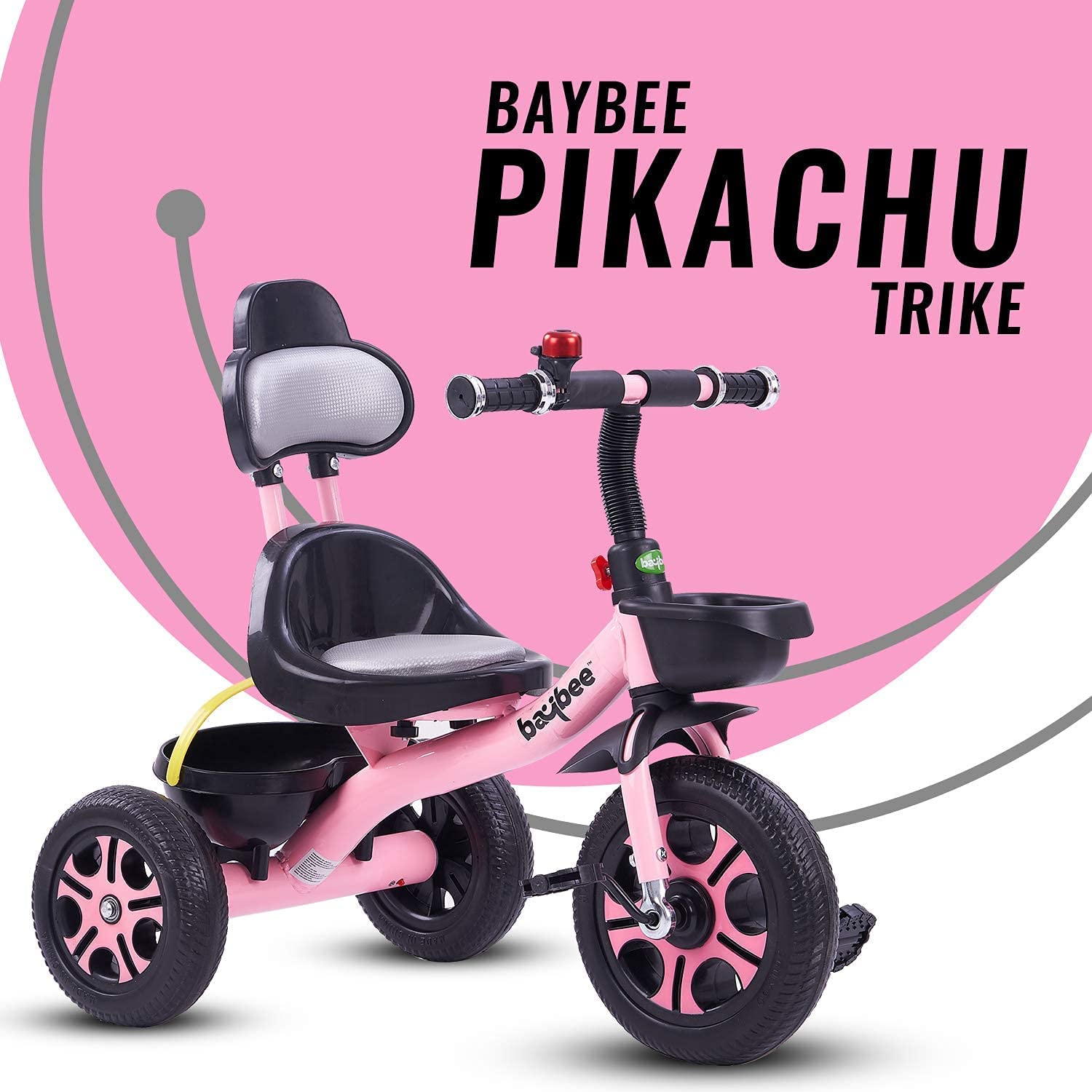 Baybee Pikachu Baby Tricycle for Kids with Eva Wheels High