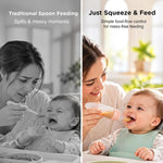 Baybee Silicone Food Squeeze Feeder Anti-Colic & BPA Free with Spoon for Infants Baybee India