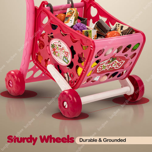 Baybee 3 in1 Supermarket Shopping Cart for Kids with Sound, Light BAYBEE