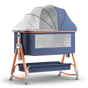 Baybee 3 in 1 Baby Bedside Crib Cradle with 6 Height Adjustments