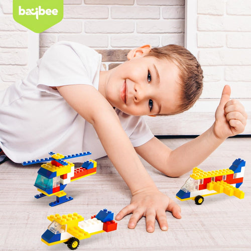 BAYBEE 200-Piece Building Blocks Set for Kids, Plane Puzzle Block Kids Games BAYBEE