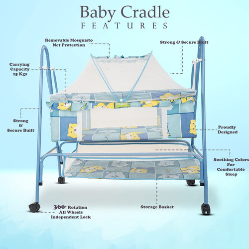 BAYBEE Arise Baby Swing Cradle for Baby with Mosquito Net, Palna Jhula for Baby BAYBEE