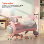 Baybee Diver Baby Swing Cars for Kids Twister Ride on Kids Car with RGB Lights - Baybee India