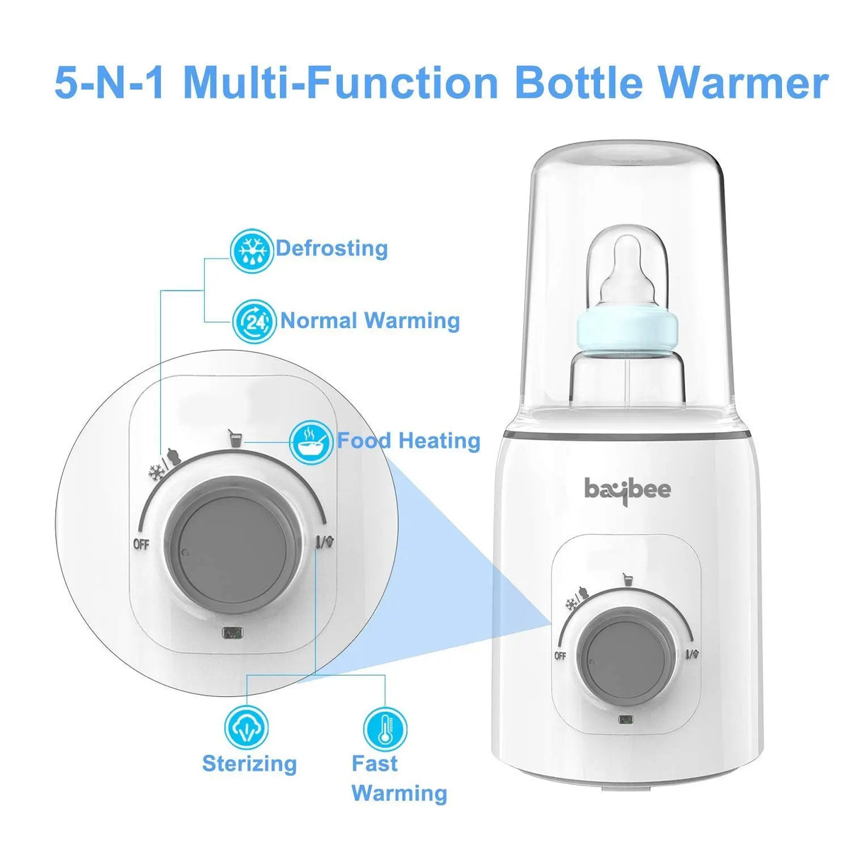 Baybee 5 in 1 Baby Bottle Warmer & Baby Feeding Bottle Sterilizer BAYBEE