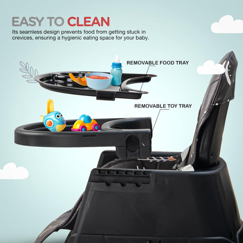 Baybee 4 in 1 Convertible High Chair for Kids Foldable Baby Feeding Chair with Safety Harness Baybee India